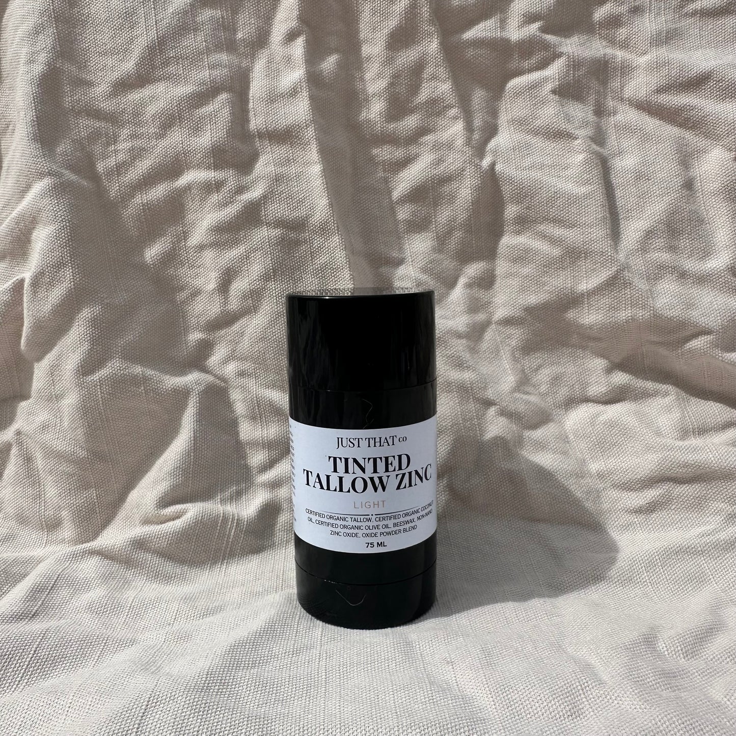 Natural Tinted Zinc Balm – Light Shade | Grass-Fed Tallow Sunscreen & Moisturizer