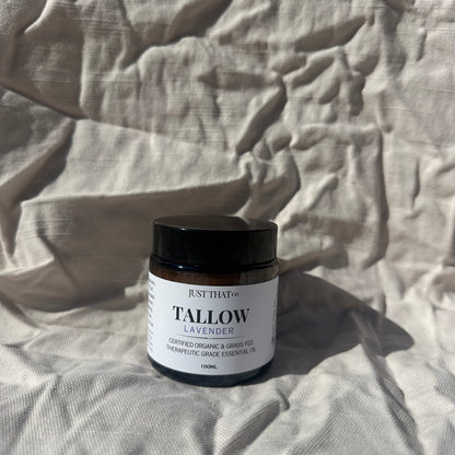 Organic Lavender Tallow Balm 100 mL – 100% Natural, Grass-Fed Skincare – Just That Co