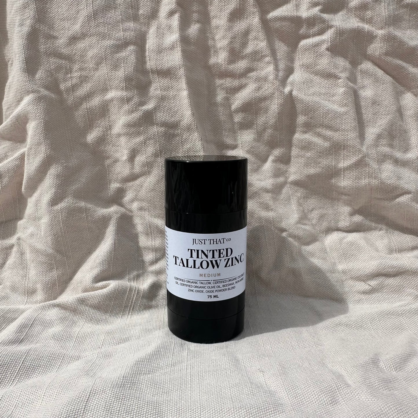 Natural Tinted Zinc Balm – Medium Shade | Grass-Fed Tallow Sunscreen & Moisturizer