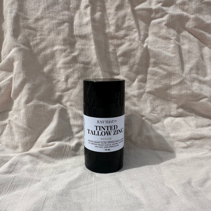 Natural Tinted Zinc Balm – Medium Shade | Grass-Fed Tallow Sunscreen & Moisturizer