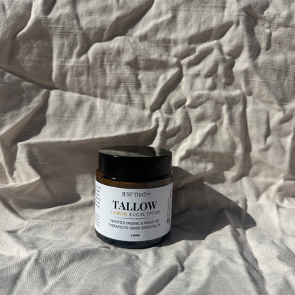 Organic Lemon Eucalyptus Tallow Balm 100 mL – Grass-Fed Skincare