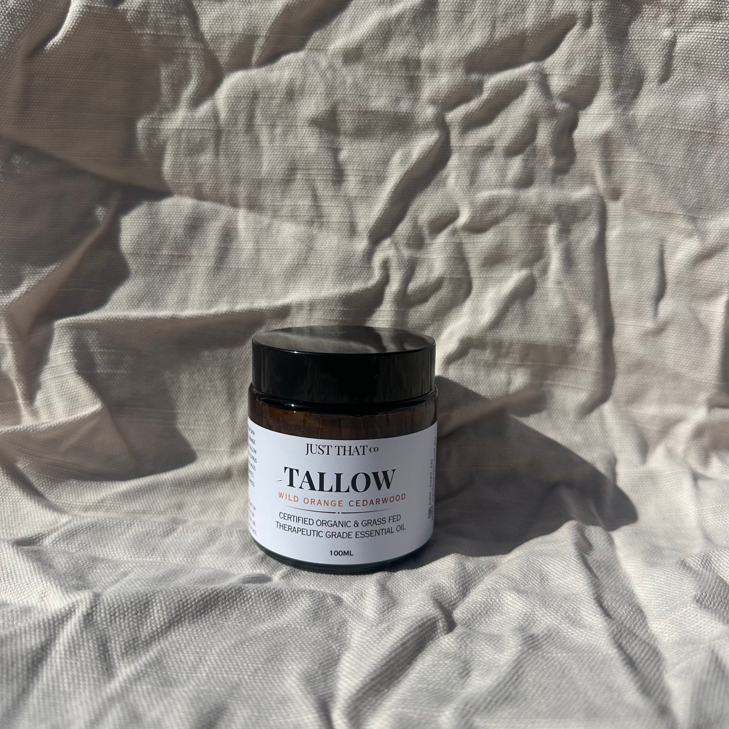 Organic Wild Orange & Cedarwood Tallow Balm 100 mL – Grass-Fed Skincare