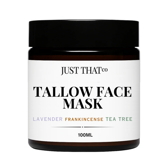 Organic Tallow Face Mask – Lavender, Frankincense & Tea Tree | Bentonite Clay, 100 mL